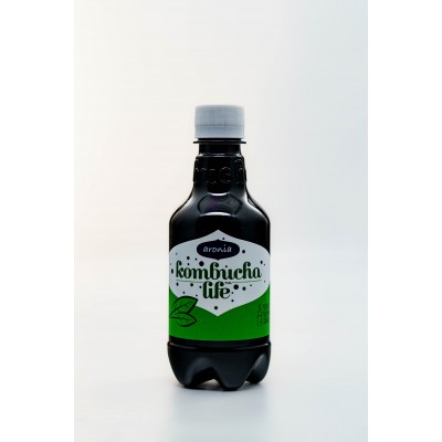 Kombucha Life чаена естествено газирана ферментирала напитка с арония 0.330 л 